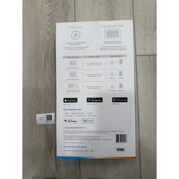 Flair Smart Vent Set with Flair Puck Wireless Thermostat Smart Vents (6x10)NEW - Picture 4 of 4